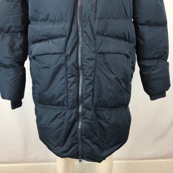 MONDETTA OUTDOOR PROJECT ~ WOMENS XL ~ NAVY BLUE DOWN HOODED PARKA COAT JACKET - Picture 4 of 8